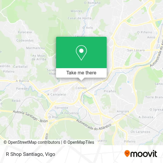 R Shop Santiago map
