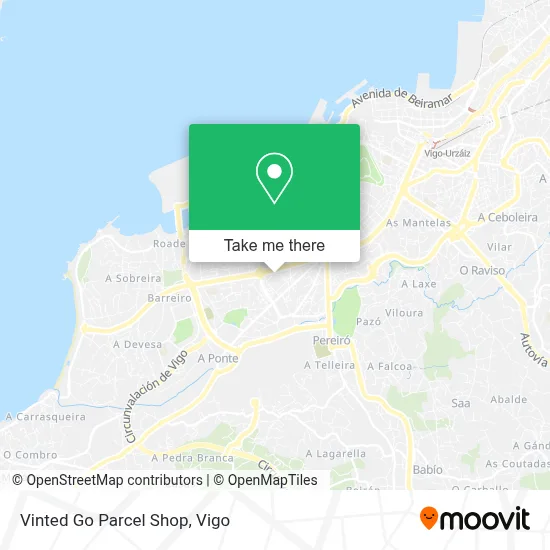Vinted Go Parcel Shop map