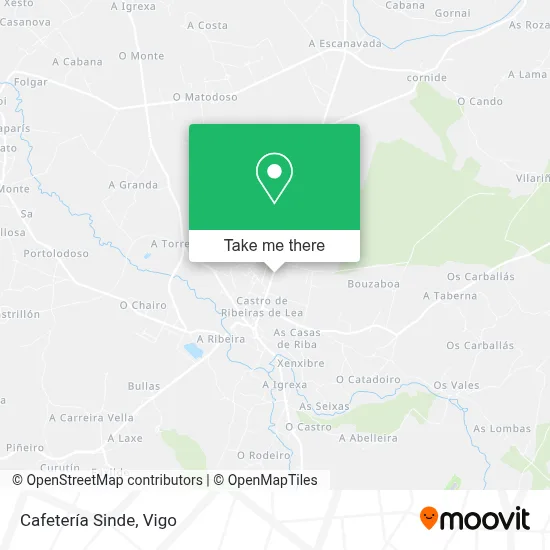 Cafetería Sinde map