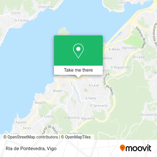 Ría de Pontevedra map