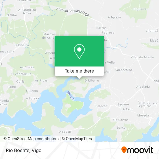 Río Boente map