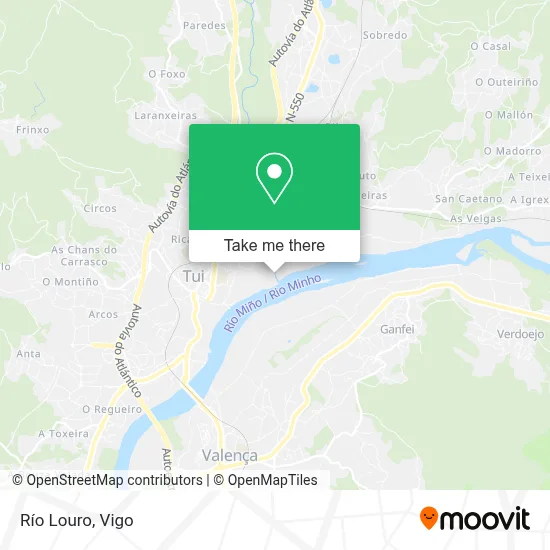 Río Louro map