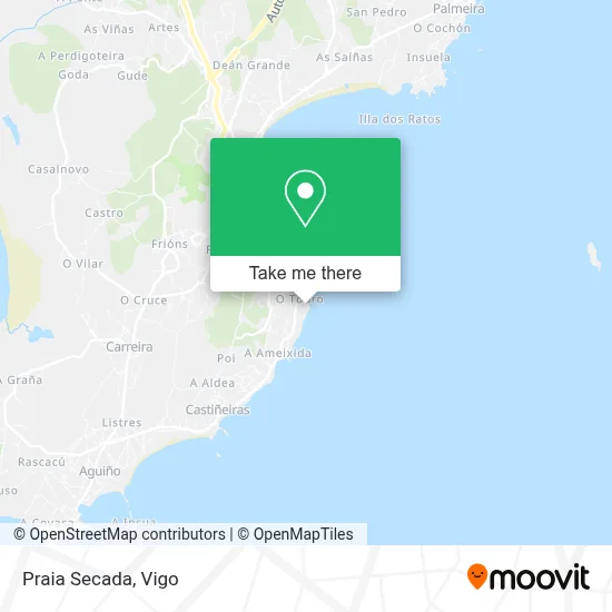 Praia Secada map