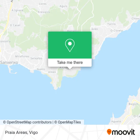 Praia Areas map