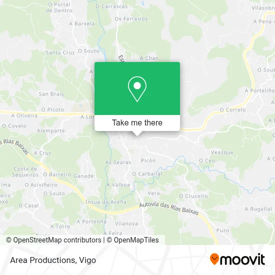 Area Productions map