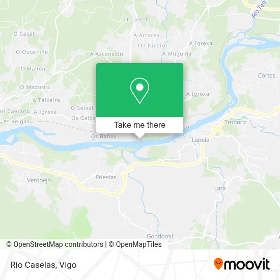 Río Caselas map