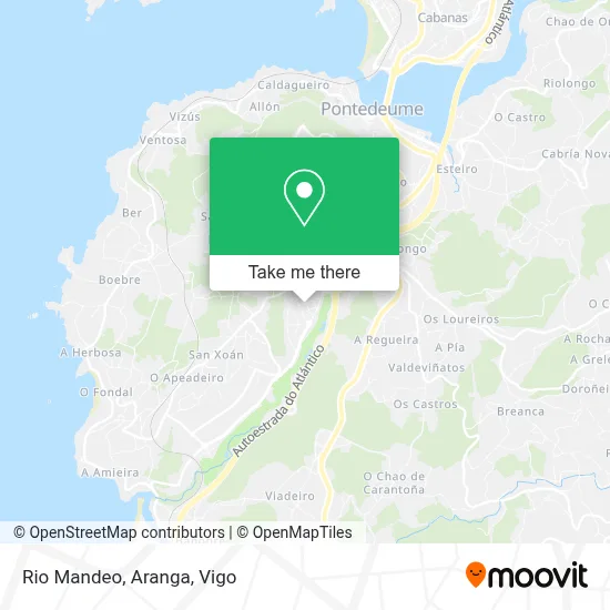 Rio Mandeo, Aranga map