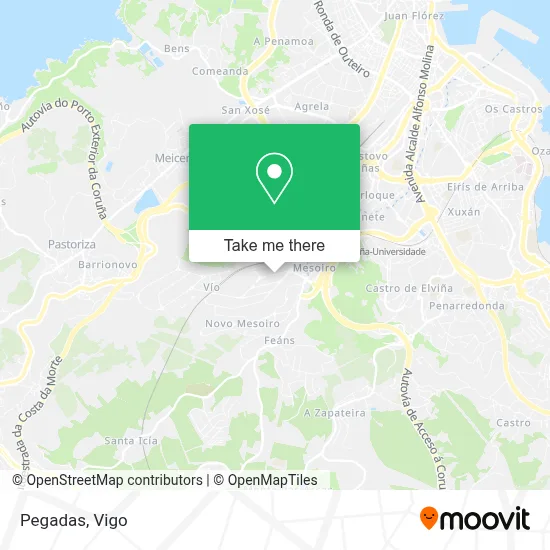 Pegadas map