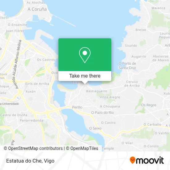 Estatua do Che map