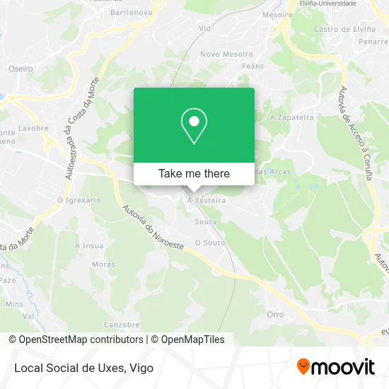 Local Social de Uxes map