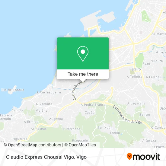 Claudio Express Chousal Vigo map