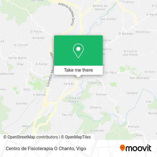 Centro de Fisioterapia O Chanto map