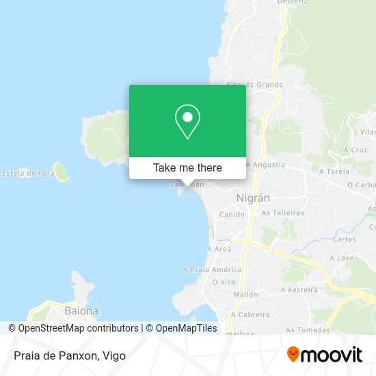 Praia de Panxon map