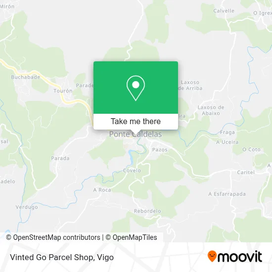 Vinted Go Parcel Shop map