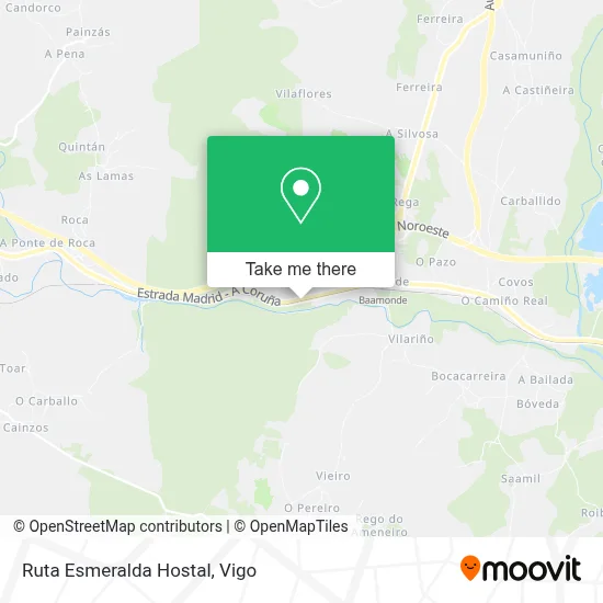 Ruta Esmeralda Hostal map