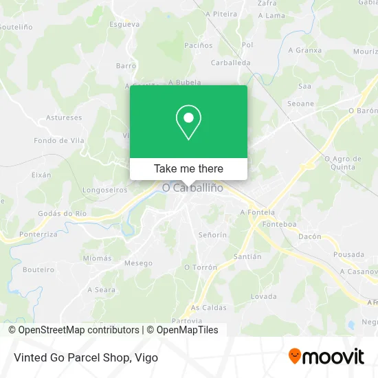 Vinted Go Parcel Shop map