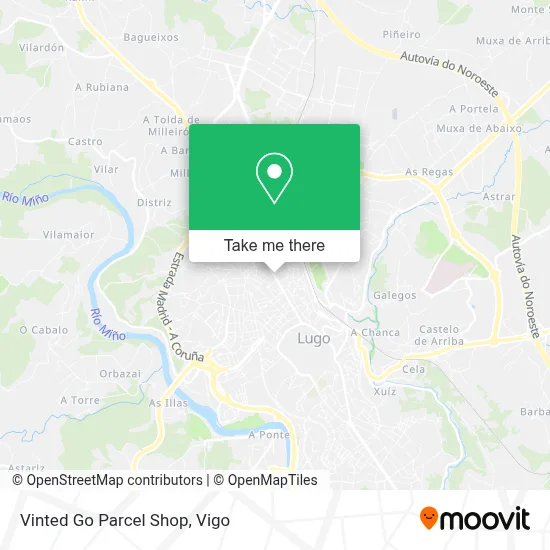 Vinted Go Parcel Shop map
