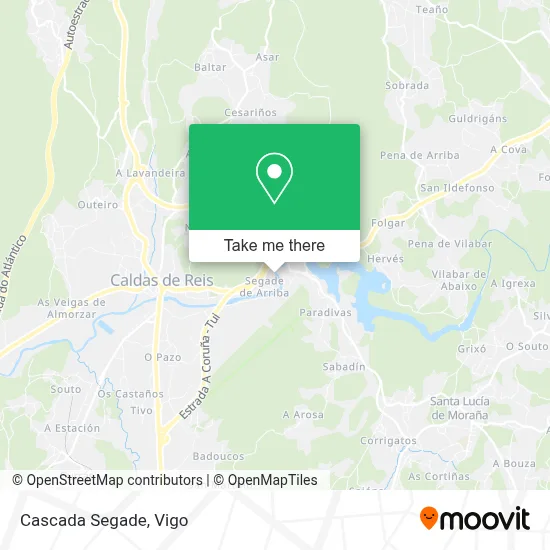 Cascada Segade map