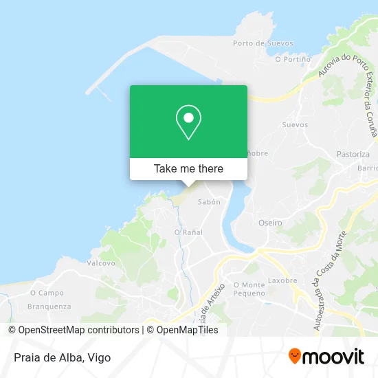 Praia de Alba map