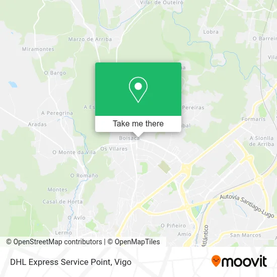 DHL Express Service Point map