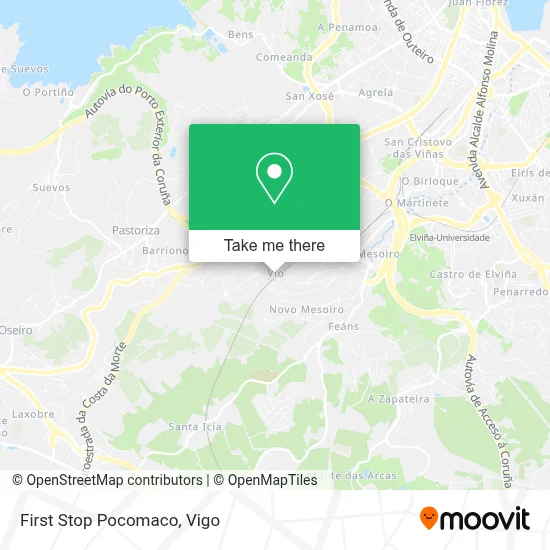 mapa First Stop Pocomaco