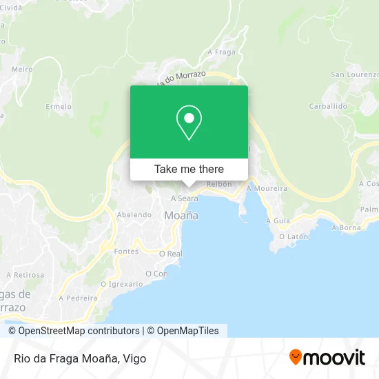 Rio da Fraga Moaña map