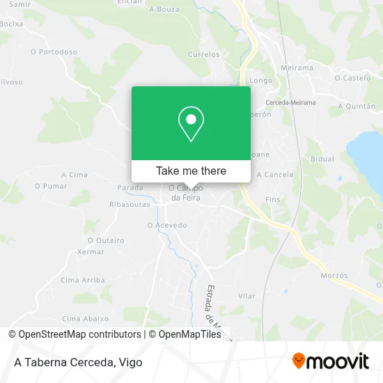 A Taberna Cerceda map