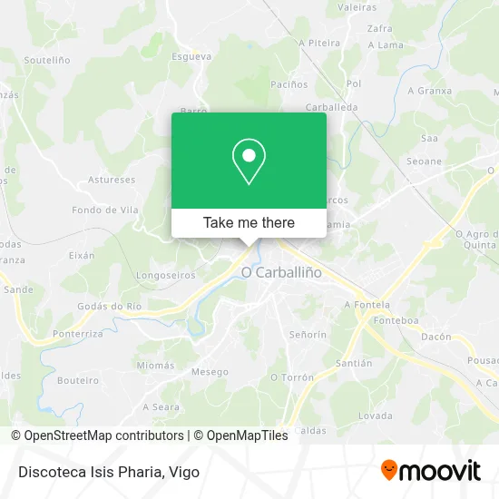 Discoteca Isis Pharia map