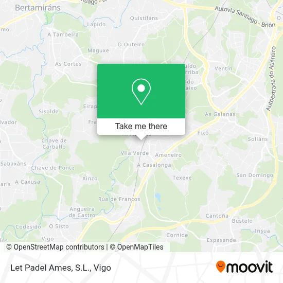 Let Padel Ames, S.L. map