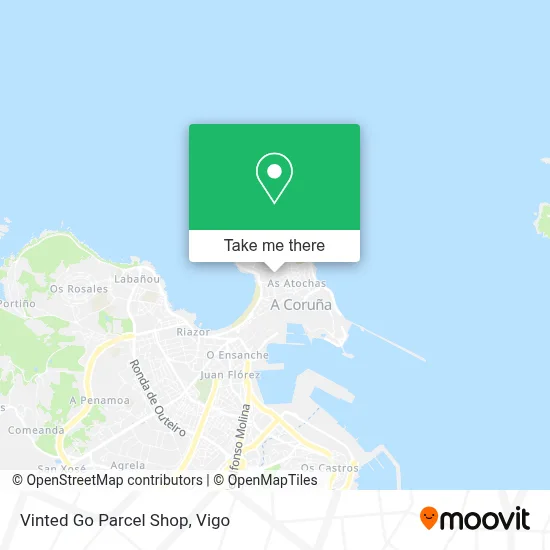 Vinted Go Parcel Shop map