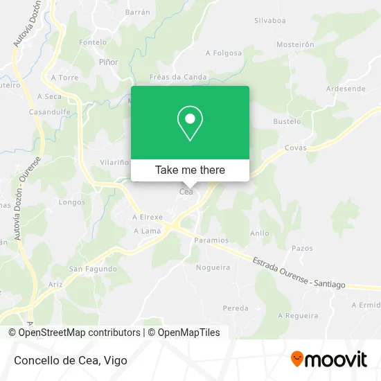 Concello de Cea map