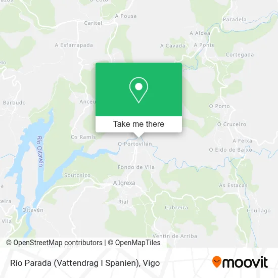 Río Parada (Vattendrag I Spanien) map