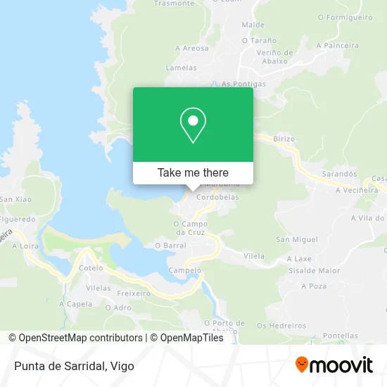 Punta de Sarridal map