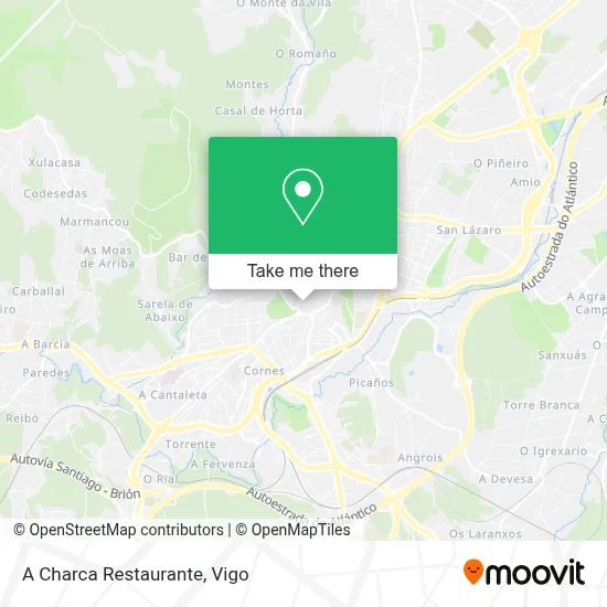 A Charca Restaurante map