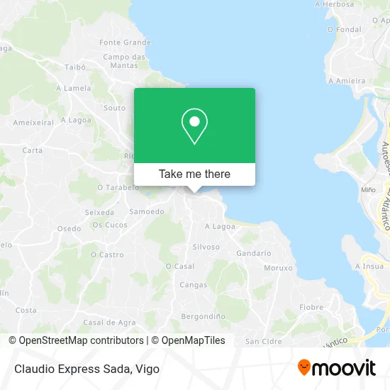 Claudio Express Sada map