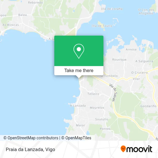 Praia da Lanzada map