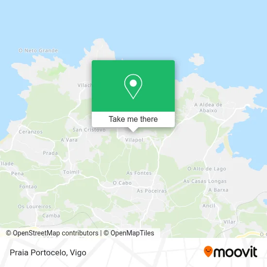 Praia Portocelo map