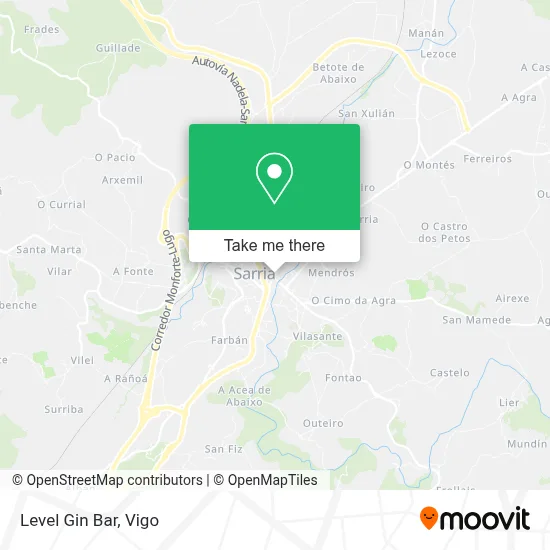 Level Gin Bar map