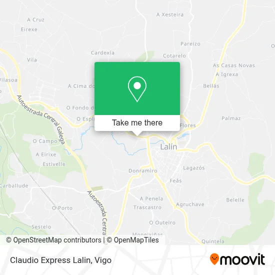 Claudio Express Lalin map