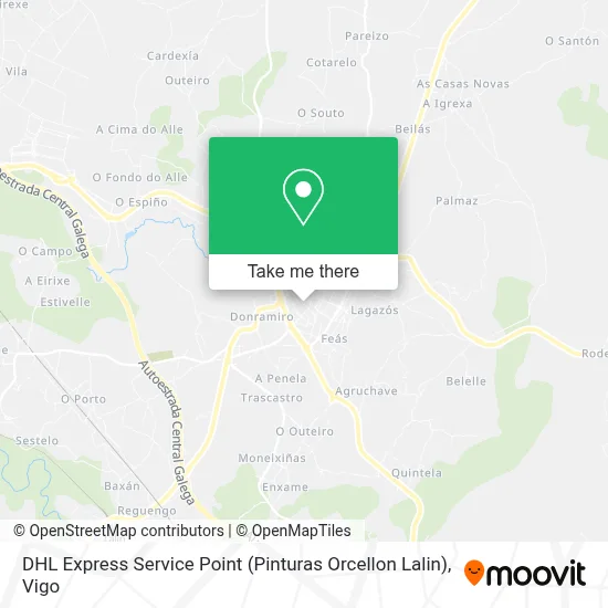 DHL Express Service Point (Pinturas Orcellon Lalin) map