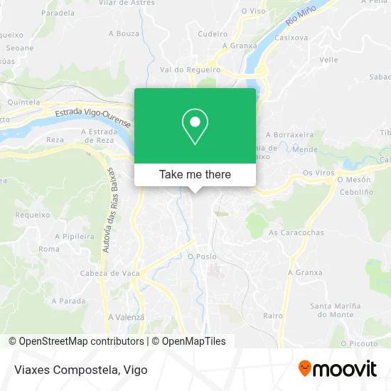 Viaxes Compostela map
