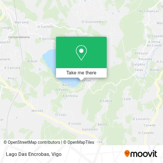 mapa Lago Das Encrobas