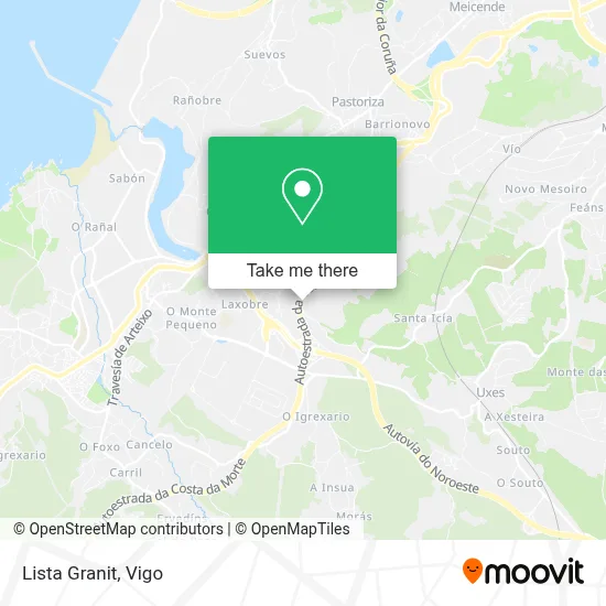 Lista Granit map