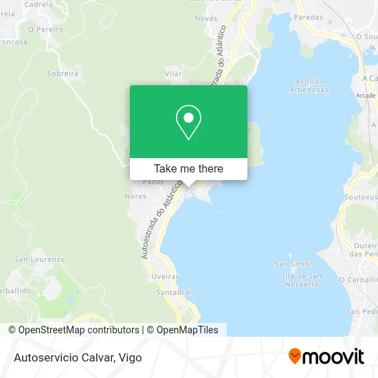 Autoservicio Calvar map