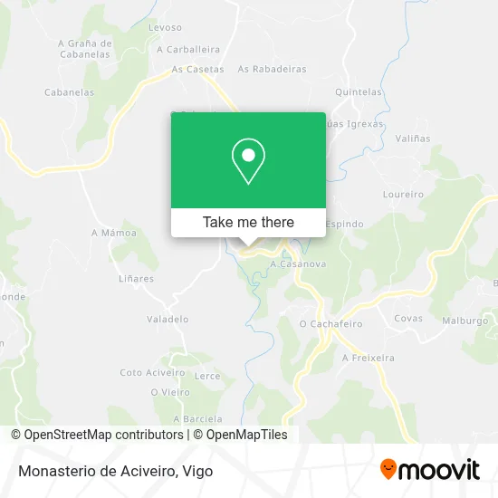 Monasterio de Aciveiro map