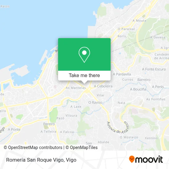 Romería  San Roque Vigo map