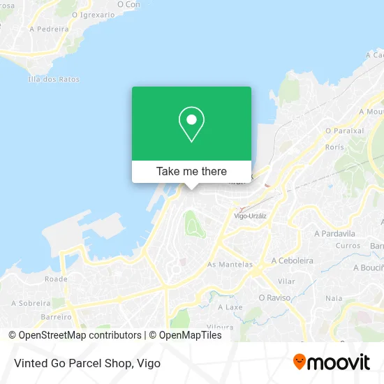 Vinted Go Parcel Shop map