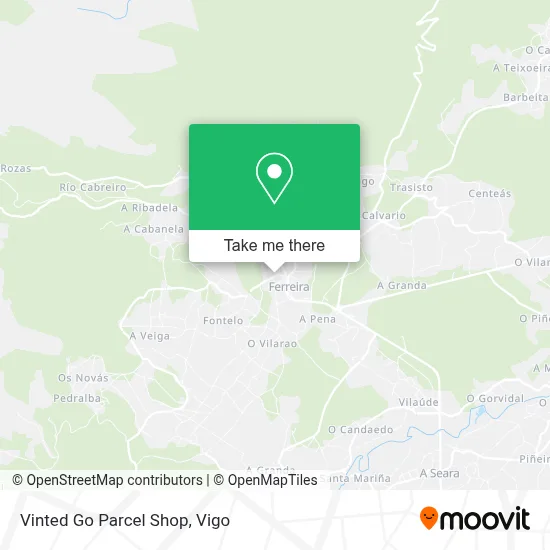 Vinted Go Parcel Shop map