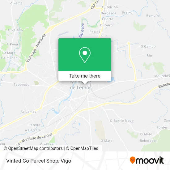 Vinted Go Parcel Shop map