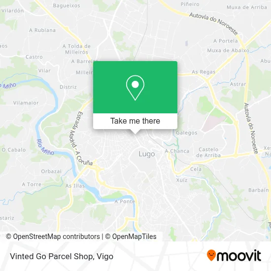 Vinted Go Parcel Shop map